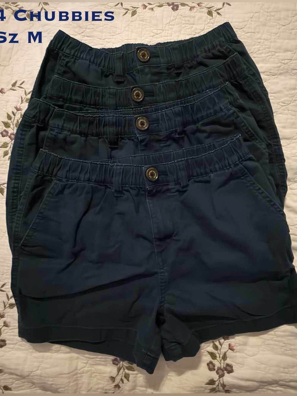 chubbies Kids Navy Elastic-Waist Casual Shorts